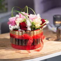 Product Organza ribbon with selvedge ribbon organza fabric 15mm 50m red