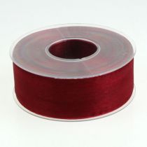 Product Organza ribbon made of organza fabric Bordeaux 40mm 50m
