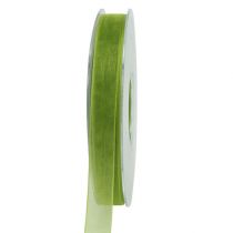 Organza ribbon moss green 1.5cm 50m