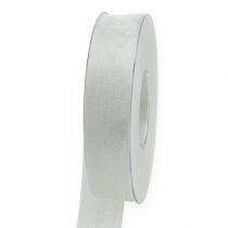 Product Organza ribbon gift ribbon white ribbon selvage 25mm 50m