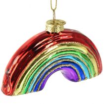 Product Rainbow Glass Ornament – Festive Christmas Tree Decoration with Shiny Colors