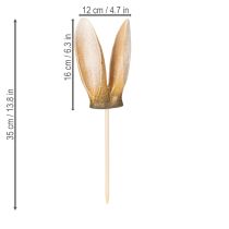 Product Easter Décor Ceramic Bunny Ears Nostalgic Garden Stakes for Garden Décor 35cm 2 pieces