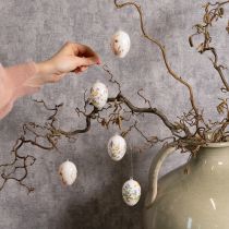 Product Easter eggs with spring and floral motifs, high-quality Easter decoration, 6cm, 6 pieces