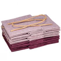 Product Paper Gift Bags Handle Burgundy Pink 12x12cm 8 pcs
