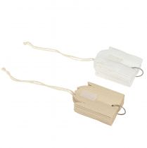 Product Paper Stars White Brown 16cm Christmas Decoration Set of 6