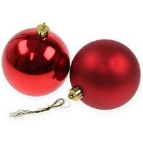 Christmas ball red 10cm 4pcs