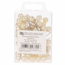 Product Pearl-headed pins, champagne, Ø10mm, 60mm
