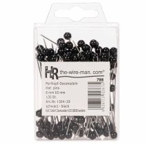 Product Pearl head pins Ø6mm 65mm Black
