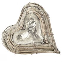 Product Plant heart rattan vines in natural white 13cmx14cm 2pcs