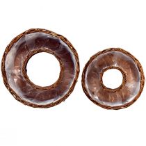 Product Willow planting rings set Ø32/25cm, 2 pieces, rustic natural decoration