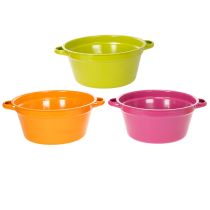Product Sheet metal planter, spring decoration for the living room, 25cm, 3 pieces