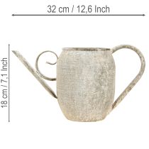 Product Vintage metal plant pot/watering can, antique garden decoration, 32x10.5x18cm