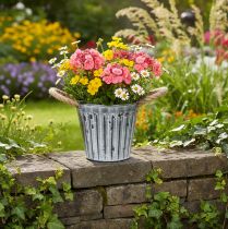 Product Plant pot with handles, metal planter, decorative pot for planting Ø14.5cm