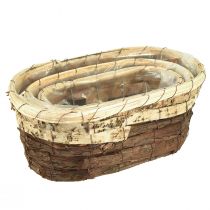 Product Plant tub wood natural 3-coloured L29.5/25/23cm set of 3