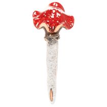 Product Mushroom Plug Decorative Figure Girl and Boy Fly Agaric with Face 13cm 2pcs