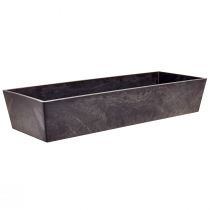 Product Versatile grey plastic plant pot – rectangular, 37cm – ideal for indoor and outdoor gardening