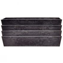 Product Versatile grey plastic plant pot – rectangular, 37cm – ideal for indoor and outdoor gardening