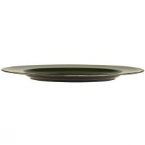Product Elegant dark green plastic plate 28 cm 4pcs