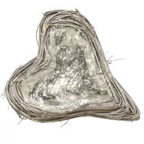 Product Rattan Heart Plant Heart Decoration Rattan Vines White 20x24cm