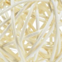 Product Bleached rattan ball table decoration, cream-colored rattan, Ø5cm, 24 pieces