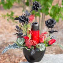 Product Rose silk flower black 63cm