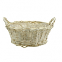 Round basket bowl about 30cm peeled