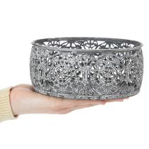 Product Decorative metal bowl, grey and white pattern, Ø16/19.5/23.5cm, set of 3