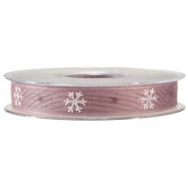 Product Decorative ribbon snowflake decorative ribbon pink W15mm L15m