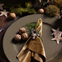 Product Napkin rings silver deer metal napkin holder Ø4cm 4 pcs