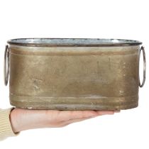 Product Set of metal plant pots and tubs, vintage retro style, L22.5cm/27cm/31cm