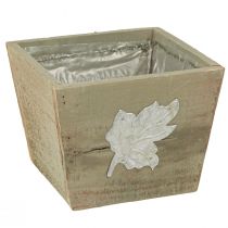 Product Planter Wooden Shabby Chic Wooden Box Grey 11×14.5×14cm