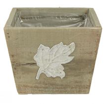 Product Planter Wooden Shabby Chic Wooden Box Grey 11×14.5×14cm