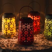 Product Solar lantern with floral design for romantic evenings in the garden, 26cm