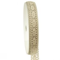 Product Lace ribbon decorative ribbon lace beige W18mm 20m