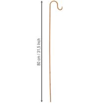 Product Rod with hook, rust-colored decorative garden metal decoration, 80cm high, 3 pieces