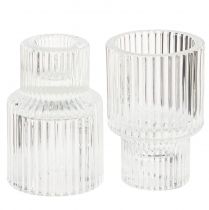 Product Glass candle holder tealight holder Ø5cm H8cm 4 pcs