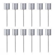 Product Stick candle holder candle holder silver grey Ø2.5cm H11cm 16 pcs