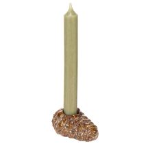 Product Pinecone Design Taper Candle Holders, 8cm, 3 Pieces