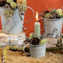 Product Candle holder vintage cup metal grey Ø7cm H6cm 2pcs