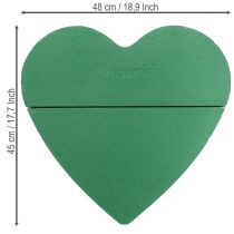Product Floral foam heart large wet floral foam green 48cm 2 pcs
