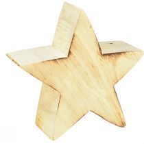 Product Rustic decorative wooden star – Natural wood look, 20x7 cm – Versatile room decoration