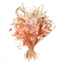 Product Boho dried flower bouquet, orange and apricot, decorative, 45cm, 80g
