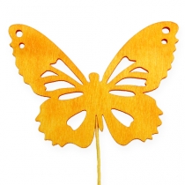 Product Decorative butterflies on a wire 3-colored 8cm 18pcs