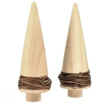 Product Christmas tree wood natural table decoration Christmas H18cm 2 pcs