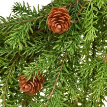 Product Artificial fir wreath, green-brown with cones, Christmas decoration, Ø49cm