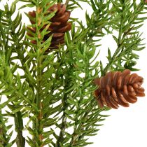 Product Artificial fir branch with natural cones, jute Christmas decoration, 28cm, set of 4 pieces