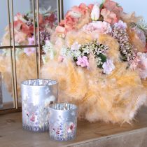 Product Tealight Holder Glass Poppy Butterfly Colored 8cm 4 Pcs