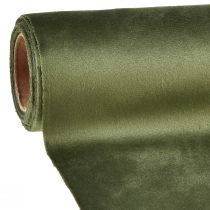 Product Velvet table runner dark green, 28×270cm - Elegant table runner decorative fabric for festive decoration