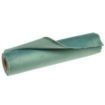 Product Velvet table runner green turquoise, decorative fabric 28×270cm - Elegant table runner for your festive decoration