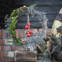 Product Decorative wreath &quot;Rustic Asparagus&quot; on a wooden base, natural table decoration Ø35cm, handmade decoration for all year round